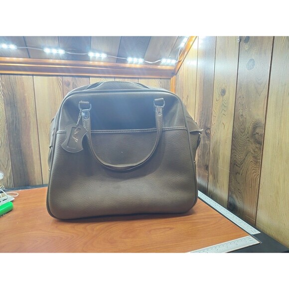 Vintage American Tourister Escort Tote Overnight Bag Luggage Brown - Picture 5 of 16
